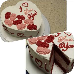 Red Velvet Strawberry Ice Cream Cake